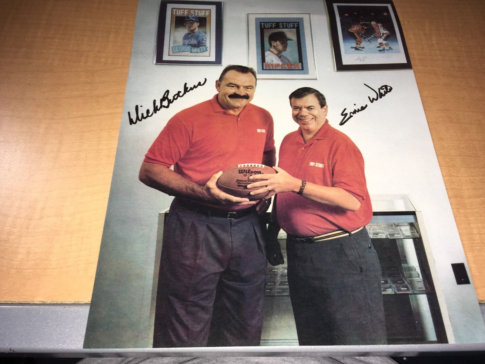 Dick Butkus Bears & Ernie White TUFF STUFF Signed 8 1/2 x 11