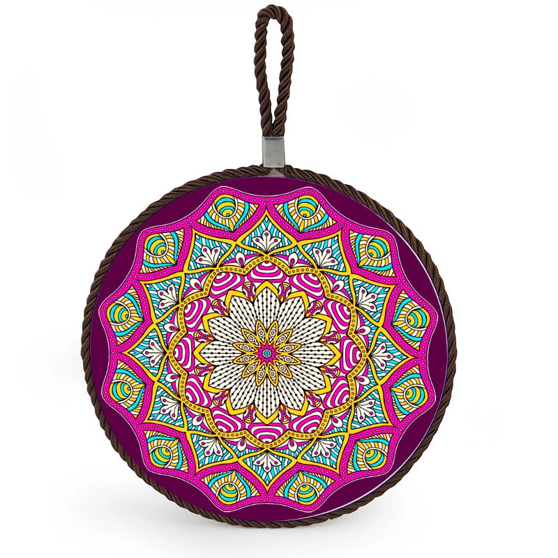 Factory Supply Thermal Transfer Printing 17cm Mandala Ceramic Heat Insulation Pot Mat Home Pot Mat European Style