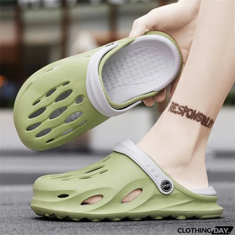 Male summer Outside Wear Non-slip Light Holes Sandals