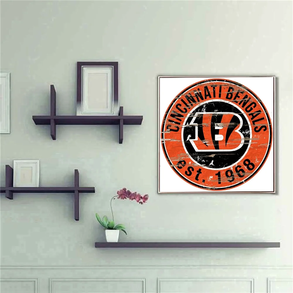 Diamond Painting - Full Round Drill - Cincinnati Bengals(30*30cm)