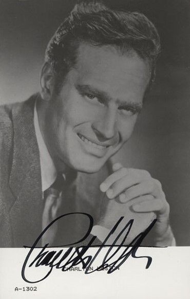 CHARLTON HESTON Signed Photo Poster paintinggraph - Film Star Actor - preprint