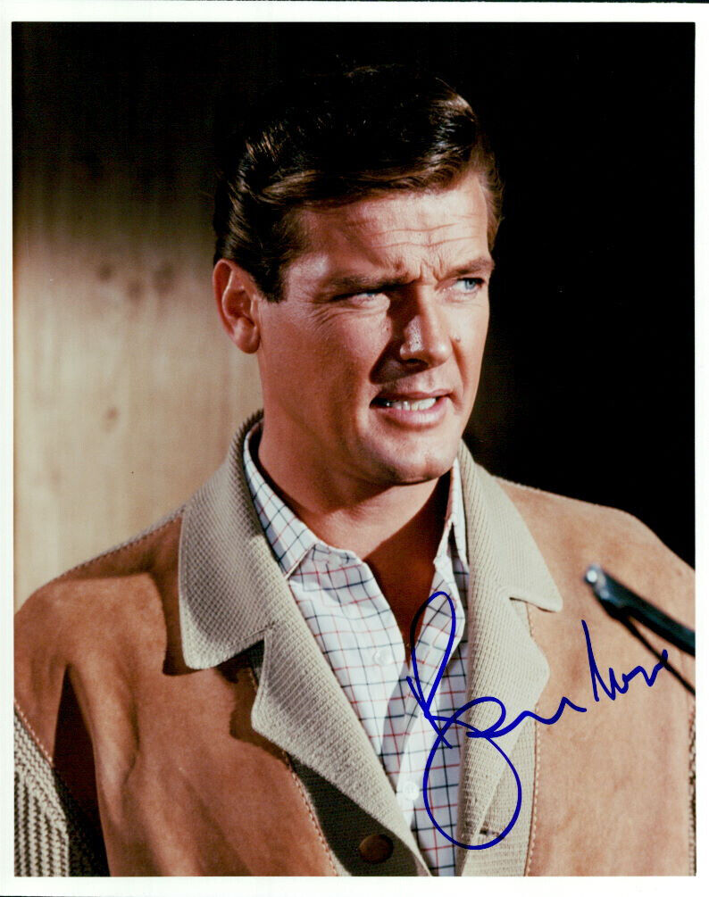 Roger Moore (James Bond 007) signed authentic 8x10 Photo Poster painting COA