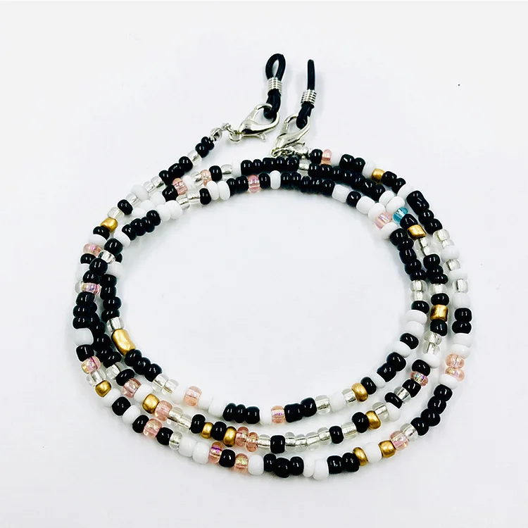 Enanhua Fashion Reading Glasses Chain Retro Beads Eyeglass Sunglasses Spectacle Cord Tassels Neck Strap String Chain Eye wear mask chain