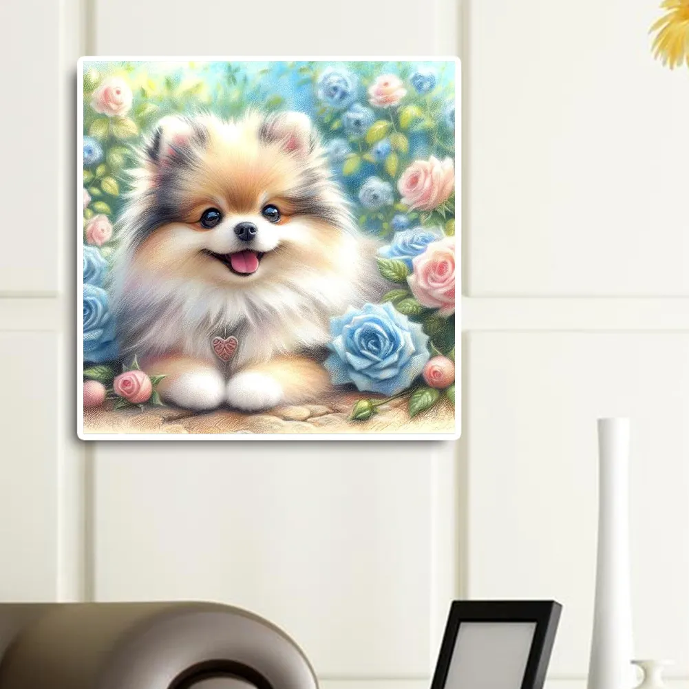 Diamond Painting - Full Round Drill - Rose Pomeranian(Canvas|30*30cm)