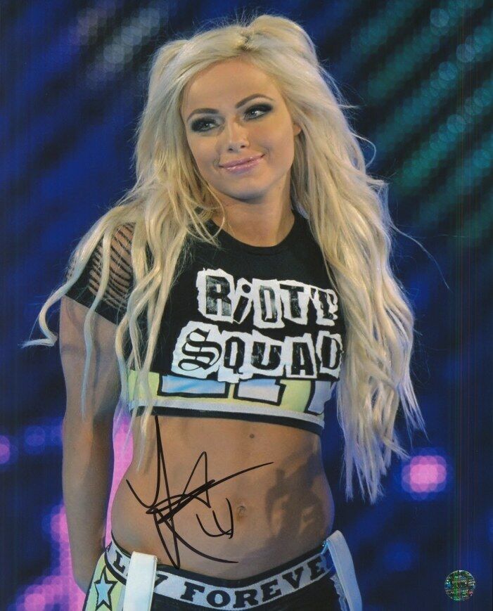 LIV MORGAN - WWE Autographed Original 8x10 Photo Poster painting LOA TTM