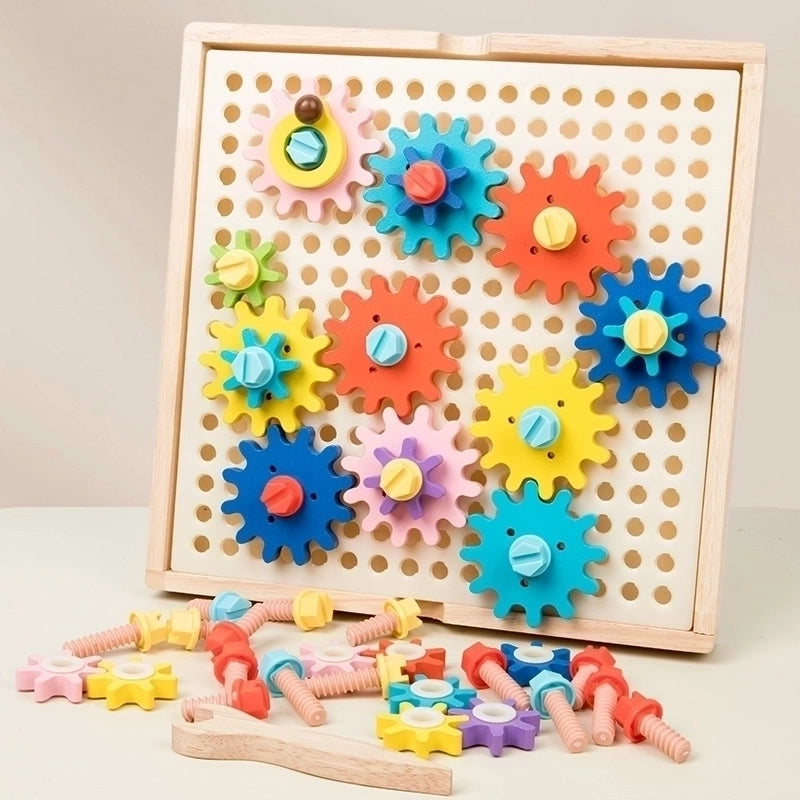 Building Toys Toddler(3-6years) Gear Wood Toys