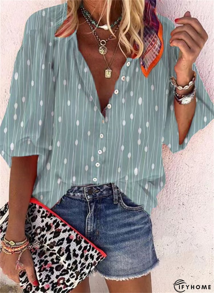 V Neck Butterfly Printed Top | IFYHOME