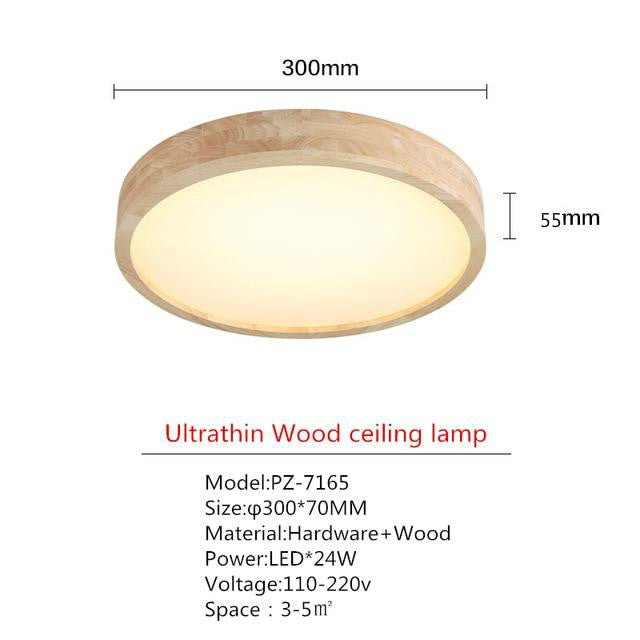 LED Ceiling Light Modern Lamp Panel Living Room Round Lighting Fixture Remote Control