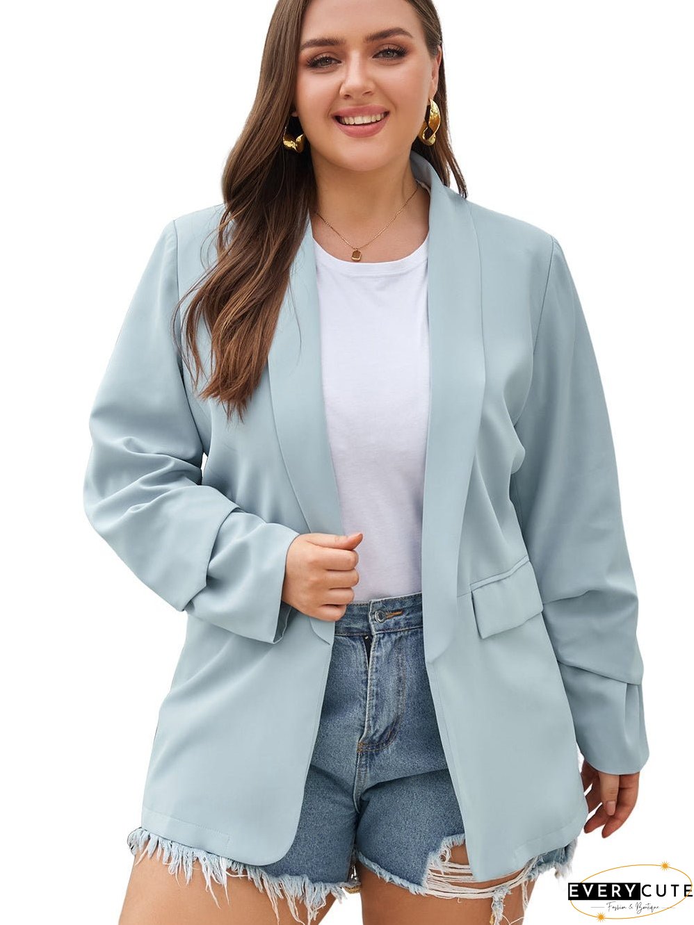 Open Front Plus Size Blazer