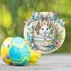 Easter Egg Bunny DIY 2D Flat Acrylic Double Sided Diamond Painting Hanging Pendant