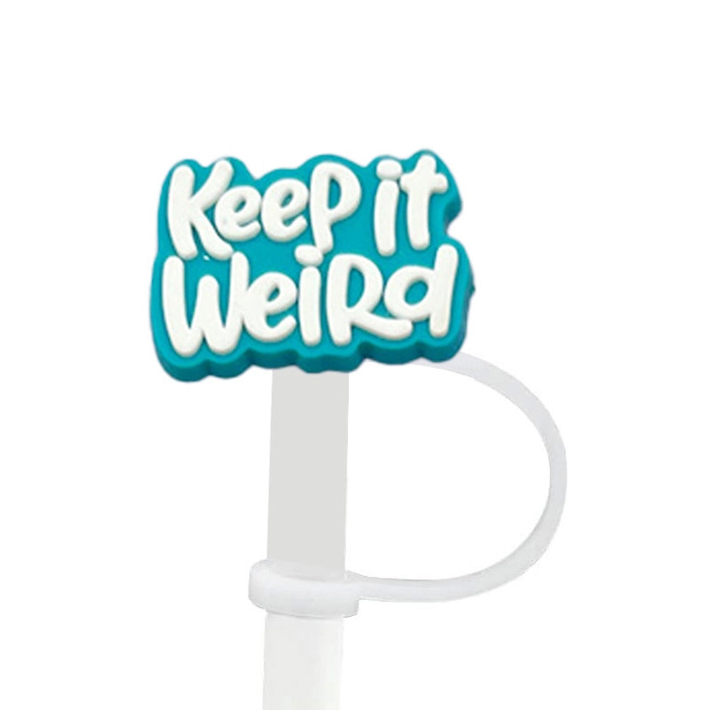 Cute Letter Silica Gel Straw Mouthpiece 1 Piece
