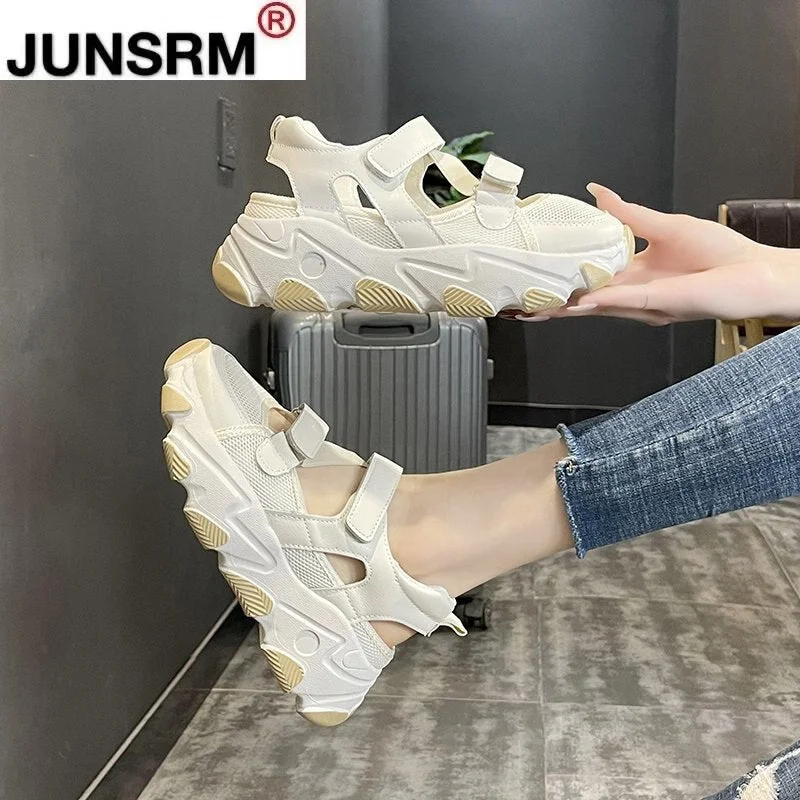 Summer 2021 Breathable Mesh Wedge Heel Women Shoes Casual Sneakers Sandals Women Thick-soled Non-slip Sandals Comfortable Shoes