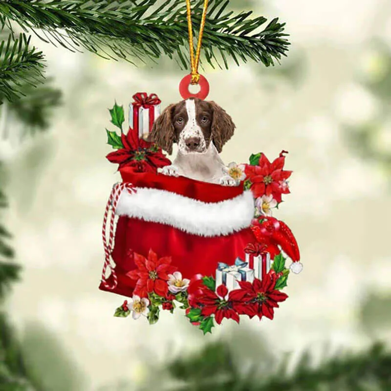 VigorDaily English Springer Spaniel In Gift Bag Christmas Ornament GB076
