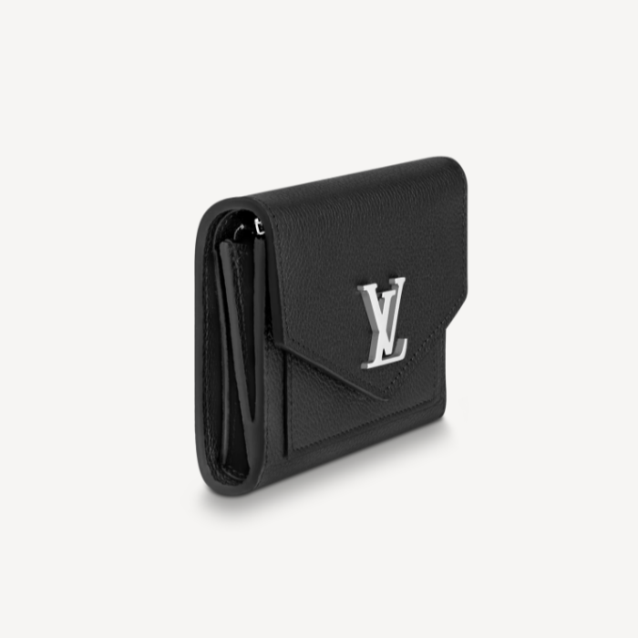 Louis Vuitton M63921 Lockmini Wallet , Black, One Size