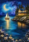 Luxury AB Velvet Diamond Painting Kit - Landscape