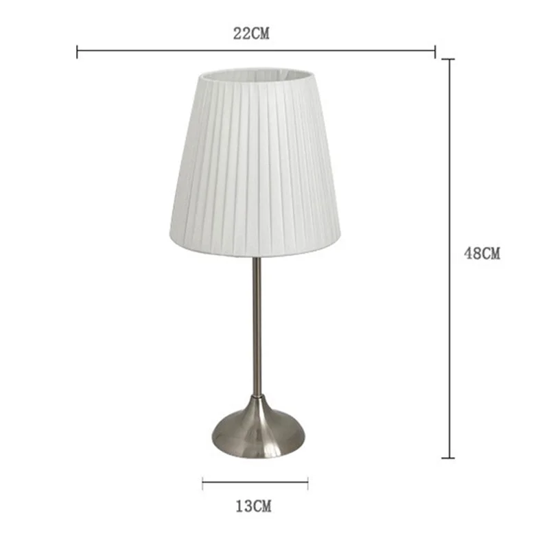 Nordic Design White Pleated Table Lamp For Bedroom