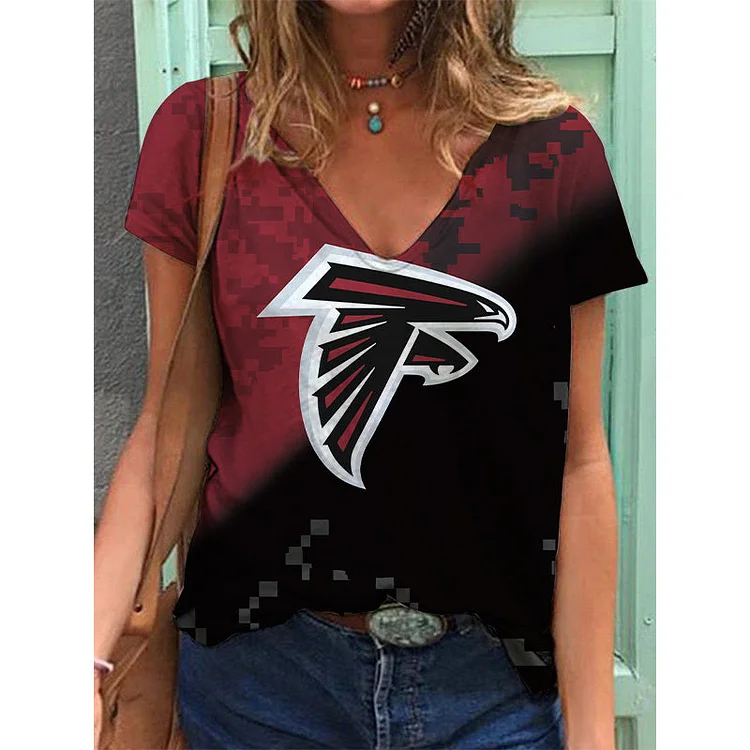 Atlanta Falcons  Lightweight Short Sleeve V-Neck T-Shirt