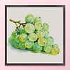 Food Series: Grapes-14CT Stamped Cross Stitch Egyptian Cotton 50*50cm/19.69*19.69in tapestrymarket