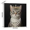 uk.everydayedeals DIY Pearl Painting With Frame - Handmade Self-Adhesive Pearls - Rich Cat(25*25cm)