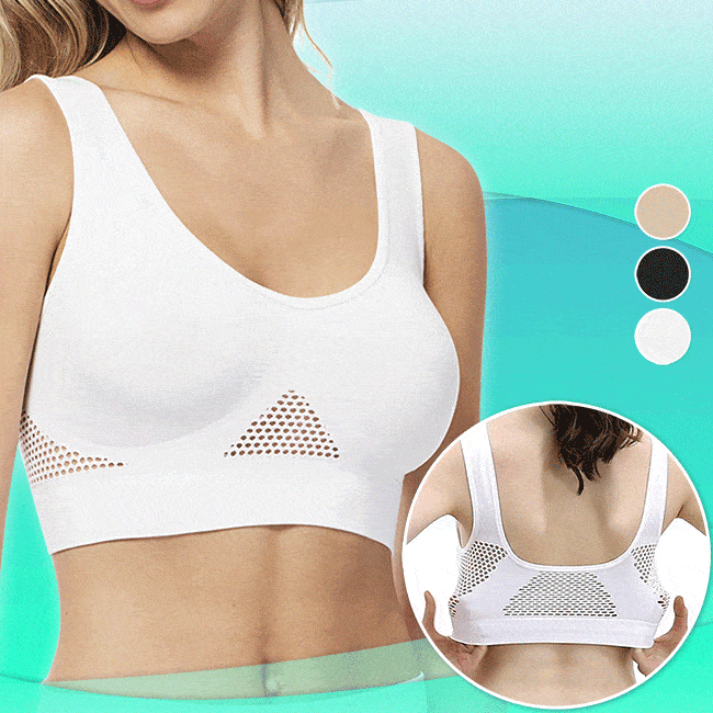 Women Ultra Breathable Bra Air Permeable Cooling Wireless Summer