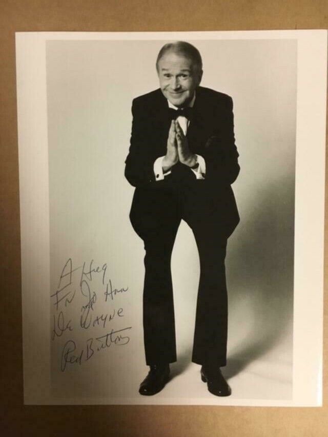 Red Buttons Boldly Signed 8x10 Photo Poster painting with Auction House COA