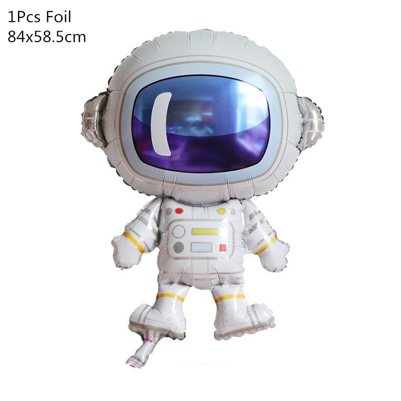 Outer Space Party Astronaut Rocket Ship Foil Balloons Galaxy/Solar System Theme Party Boy Kids Birthday Party Decoration Favors