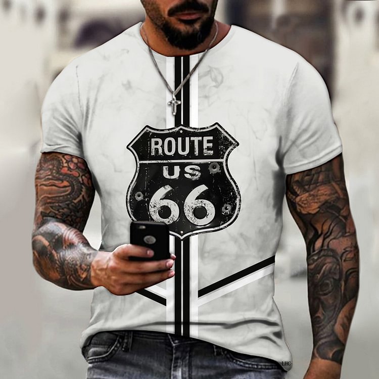66 Number Road Casual T-shirt