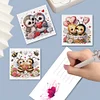 6Pcs Valentines Day Diamond Painting Greeting Card