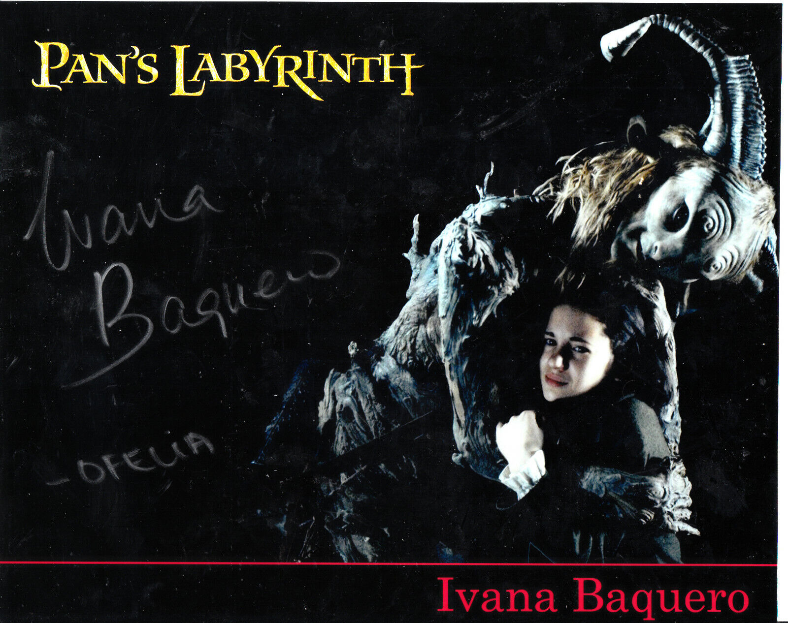 IVANA BAQUERO signed Guillermo Del Toro's PAN’S LABYRINTH 8x10