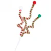 Twisted Red Green White Christmas Decor Sticks