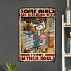 Some Girls Are Just Born With Horses In Their Souls - Vintage Metal Signs(8*12Inch) - Cowboy