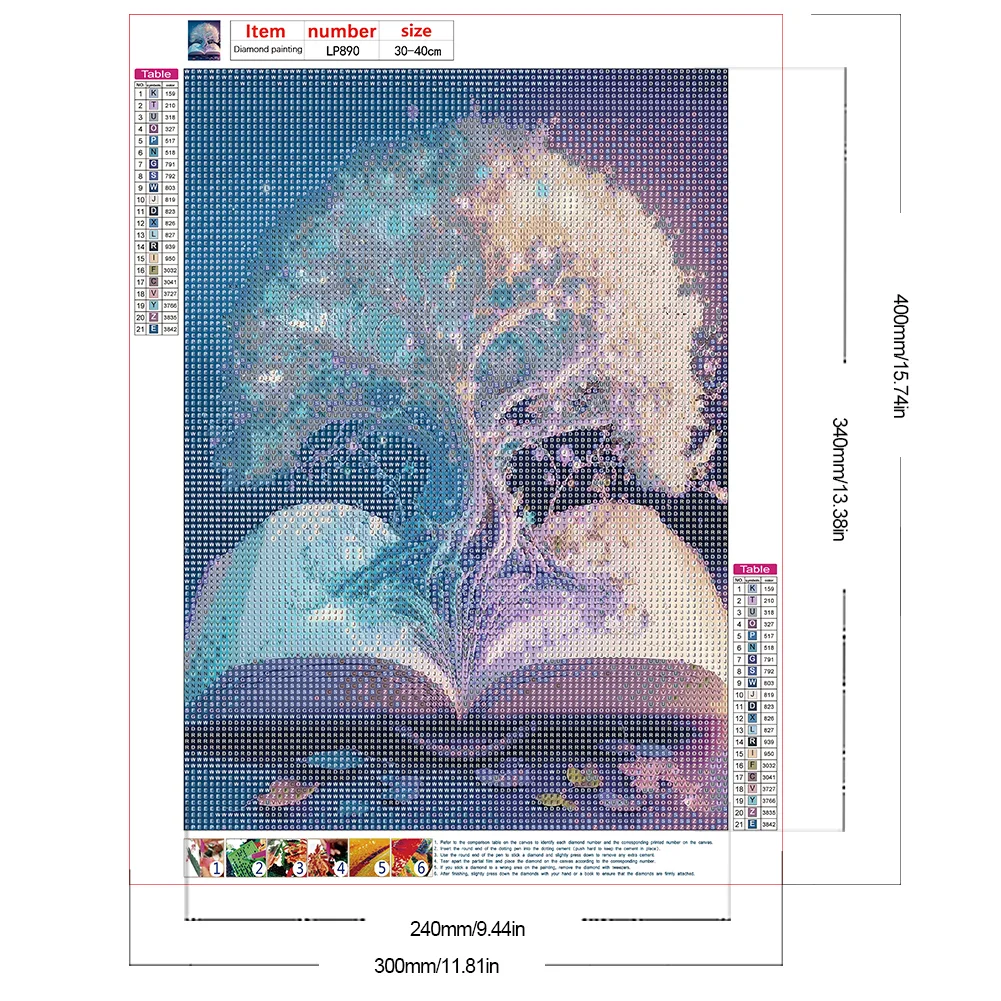 Diamond Painting - Full Round Drill - Book Tree(Canvas|30*40cm)