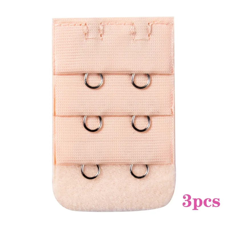 3PCS Bra Extension Lingerie Strap Extender Replacement Womens Accessoires With 3 Hooks Bar Extender Buckle Extension Lingerie