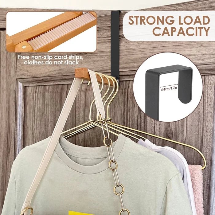 Pousbo® Foldable Wood Hooks Over-the-Door