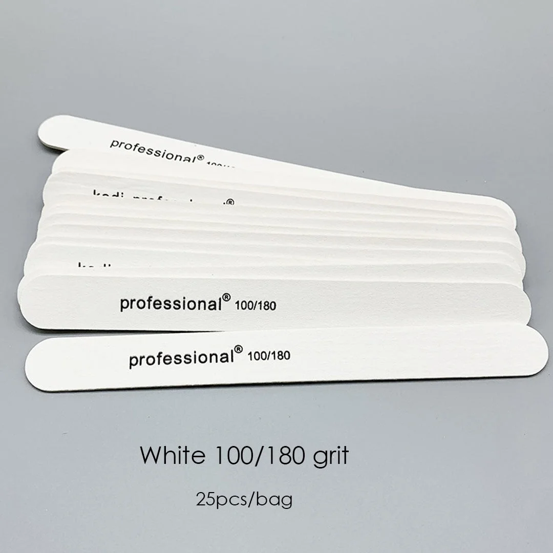 25pcs/pack Professional Manicure Sanding Nail Art File Droplet Gray Polish Sandpaper 100/180 180/240 Natural Nails Buffer Block-Nail Inspo