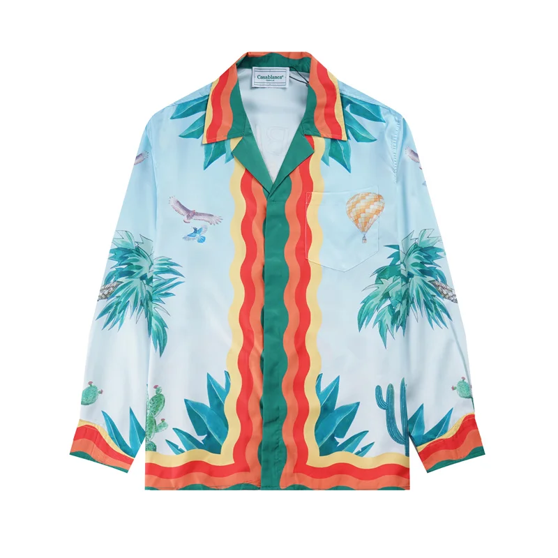Casablanca 2023 new silk long-sleeved shirt
