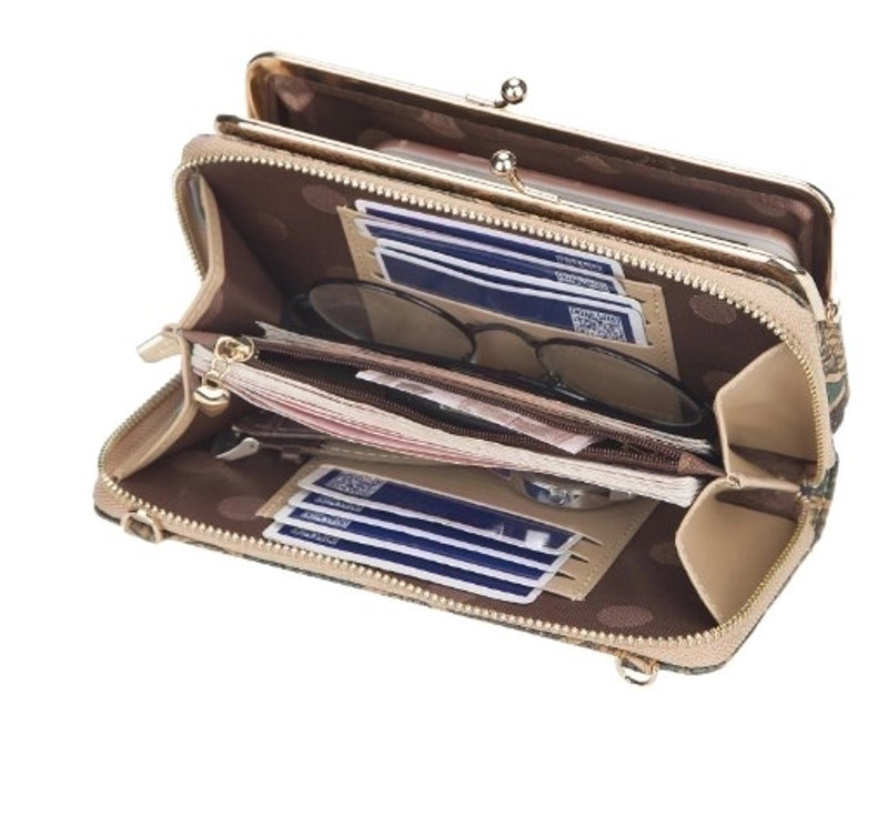 Women’s Flower Pu Leather Hook Loop Wallets