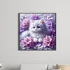 Cats And Flowers-Full Round Diamond Painting 30*30CM