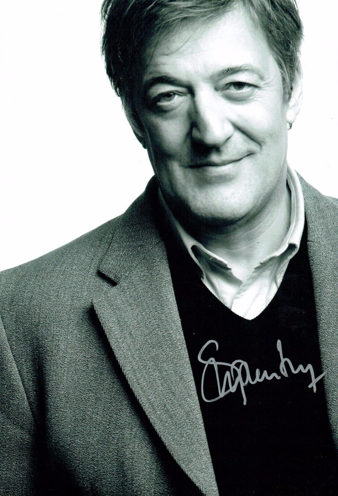 Stephen FRY SIGNED Autograph 12x8 Photo Poster painting 1 AFTAL COA British Comedy Legend