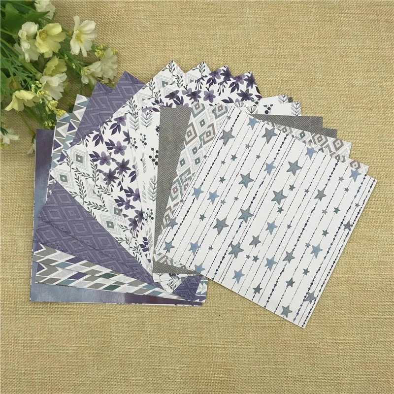 24 sheet 6"X6" STARS of the flower patterned paper Scrapbooking paper pack handmade craft paper craft Background pad
