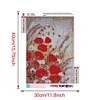 Diamond Painting-5D Full Round Drill Red Flower