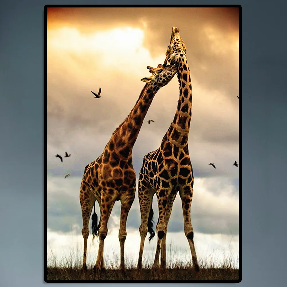 Full Round Diamond Painting 30*40cm - Giraffe