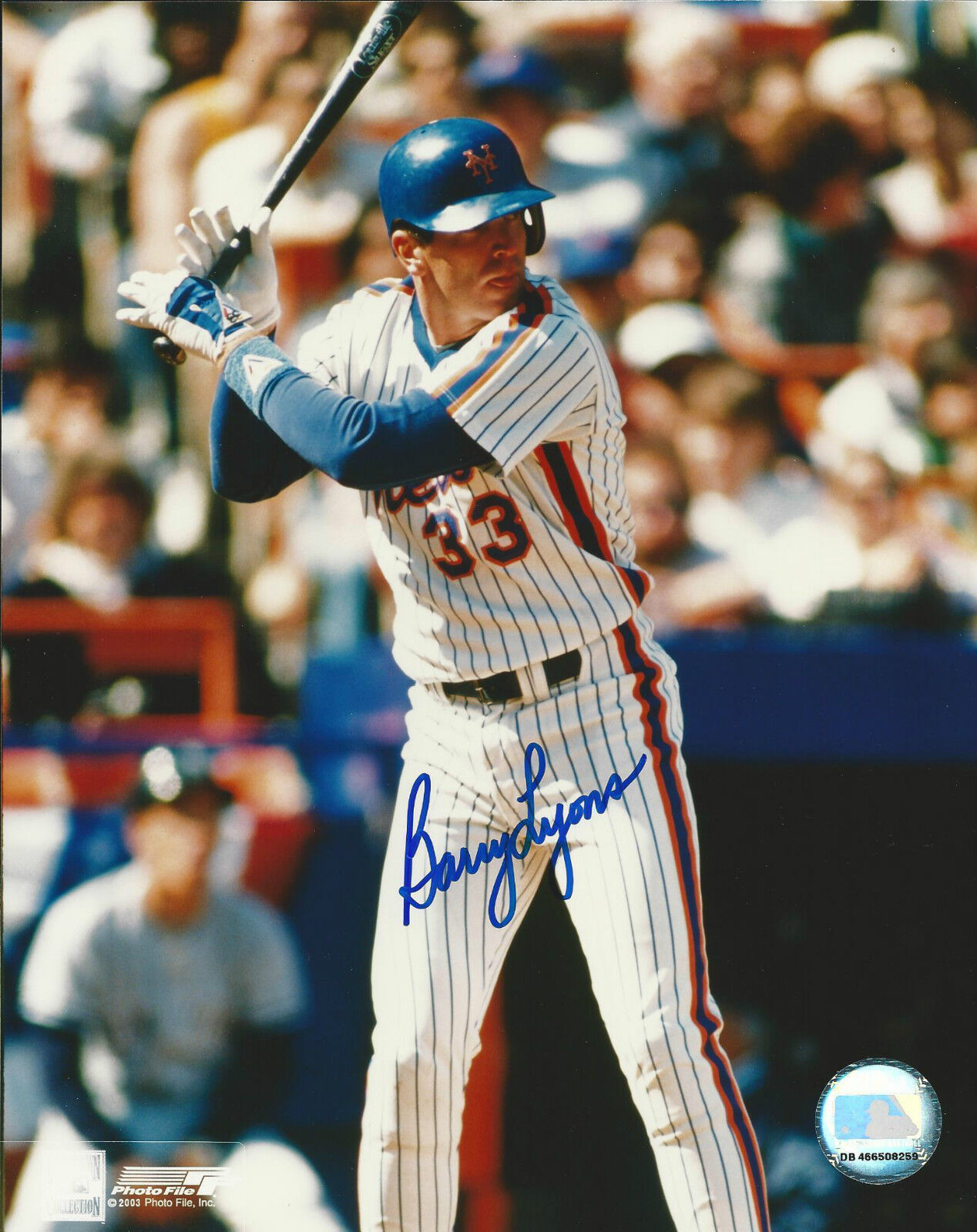 Signed 8x10 BARRY LYONS NEW YORK METS Autographed Photo Poster painting - COA