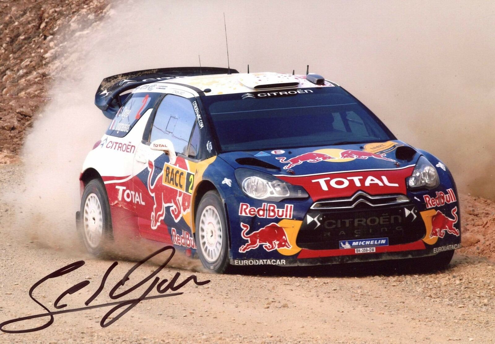 Sébastien Ogier RALLY autograph, In-Person signed Photo Poster painting