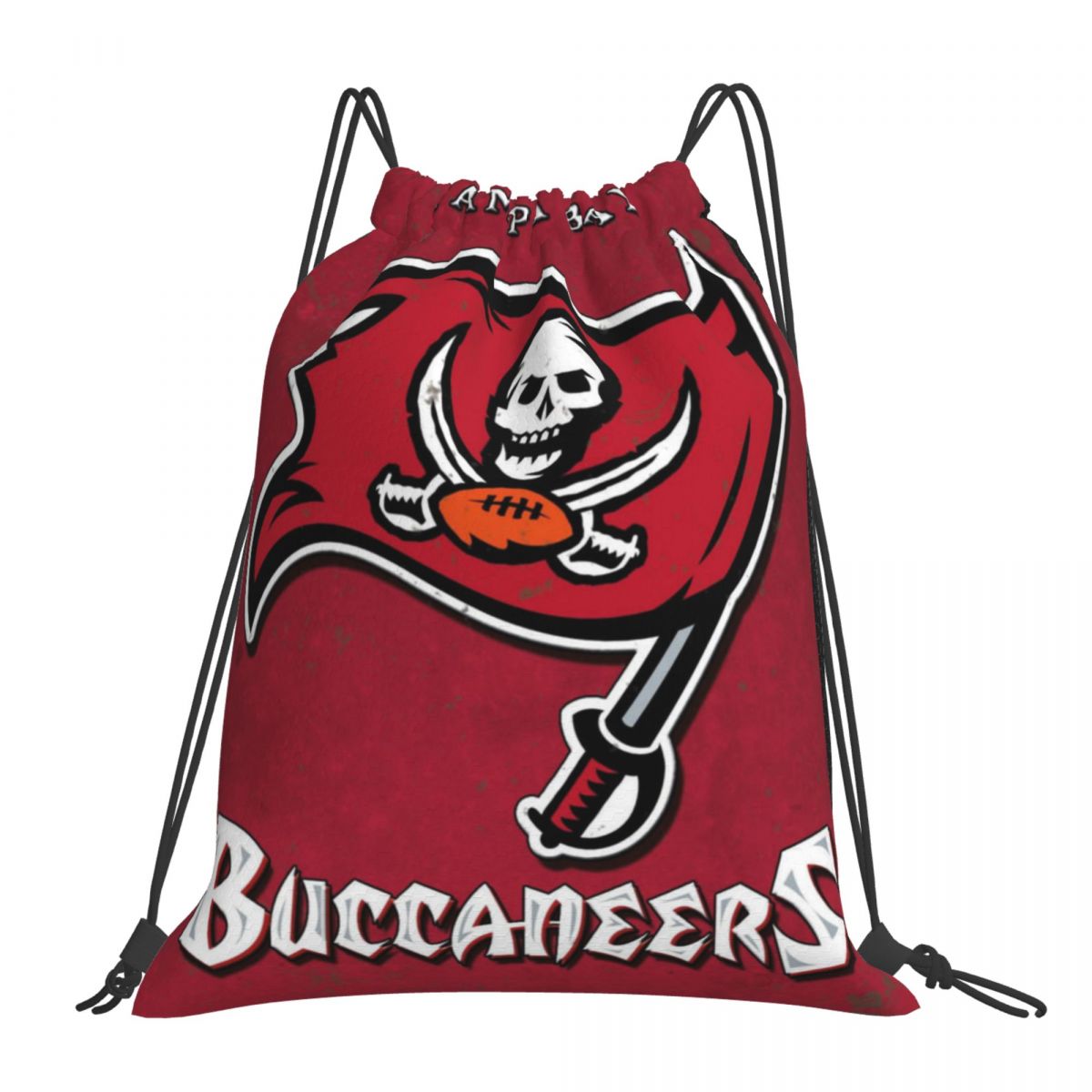 Tampa Bay Buccaneers Red Art Drawstring Bags for School Gym