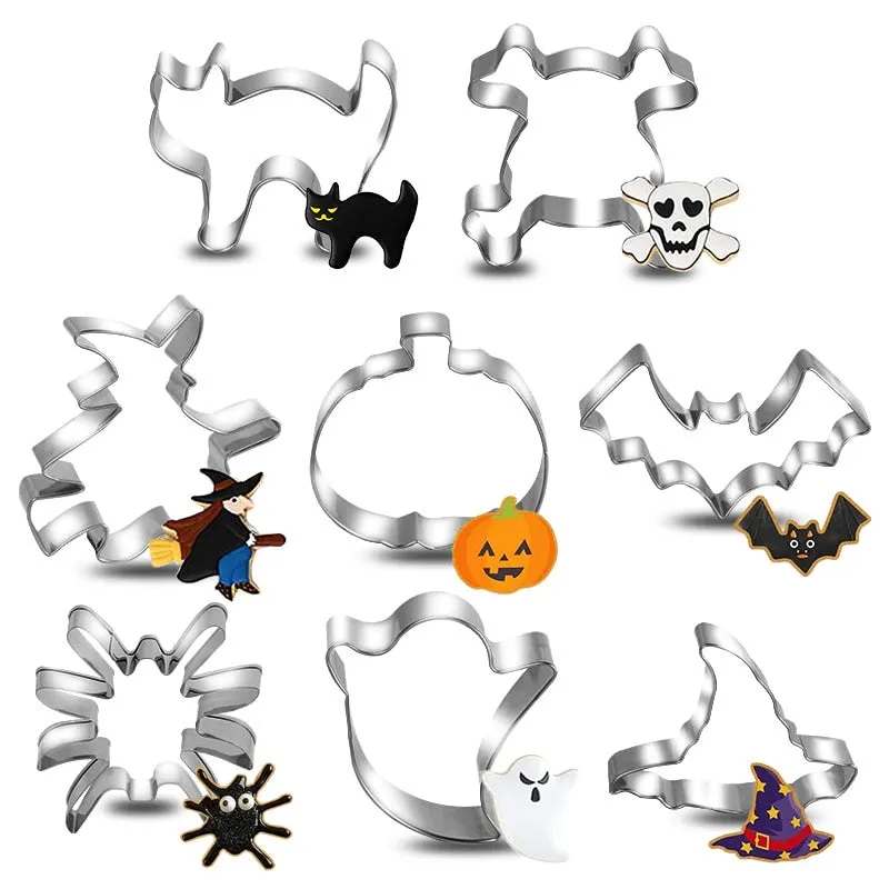 Halloween Bat Ghost Cookie Cutter Cake Decorating Fondant Cutters Tool Cookies Biscoito Mold Baking Tool