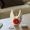 3D Angel Wing Flower Mould Silicone Wave Spiral Candle Mould Reusable Easy To Demold for Candles Soaps Crafts DIY Home Decor (Heart Wreath)