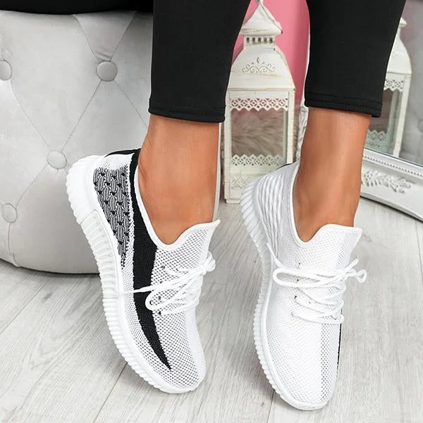 Cilool Shoes Susiecloths Breathable Lightweight Lace-Up Sneakers