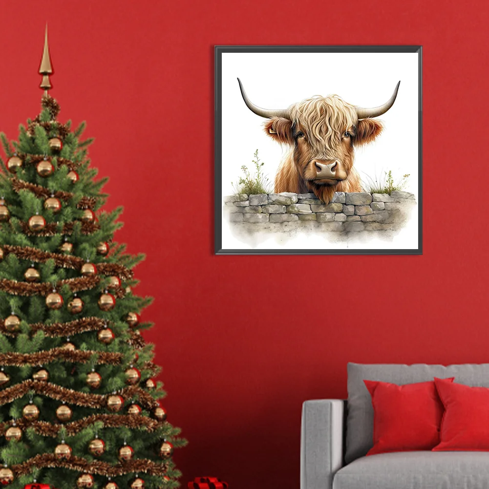 Diamond Painting - Full Round Drill - Highland Cattle(Canvas|35*35cm)