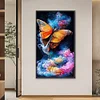 >SALE<5D DIY Full Round Drill Partial AB Diamond Painting Misty Butterfly Decor45x75cm